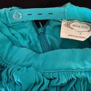Joyfolie Teal tulle girls maxi skirt